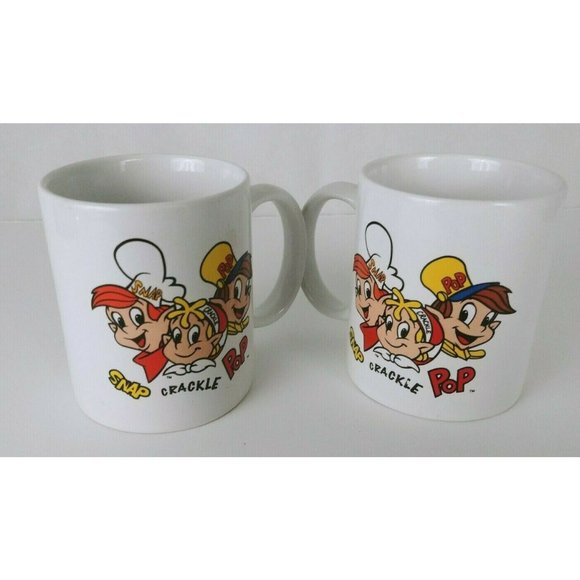 Kellogg SNAP CRACKLE POP 2001 Rice Krispies Cereal Set Of 2 Coffee Mugs - Picture 3 of 5